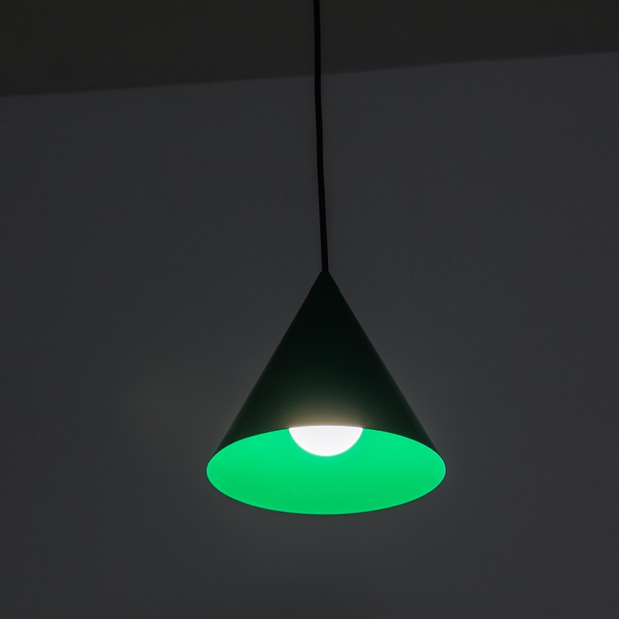 Lustr na lanku ETNA II 1xE27/15W/230V pr. 18,5 cm zelená