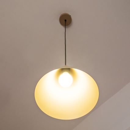 Lustr na lanku ETNA II 1xE27/15W/230V pr. 25 cm béžová
