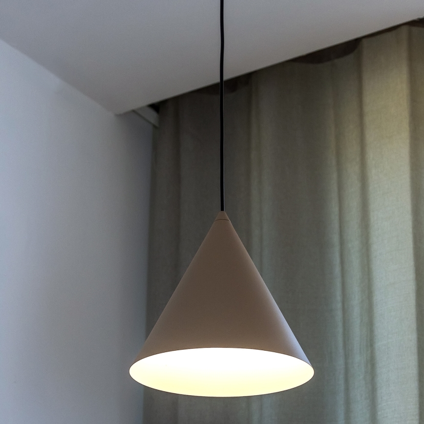 Lustr na lanku ETNA II 1xE27/15W/230V pr. 25 cm béžová