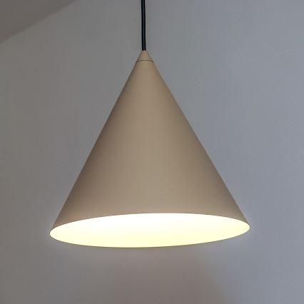 Lustr na lanku ETNA II 1xE27/15W/230V pr. 25 cm béžová