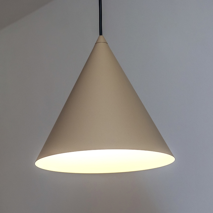 Lustr na lanku ETNA II 1xE27/15W/230V pr. 25 cm béžová