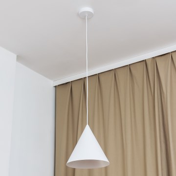 Lustr na lanku ETNA II 1xE27/15W/230V pr. 25 cm bílá