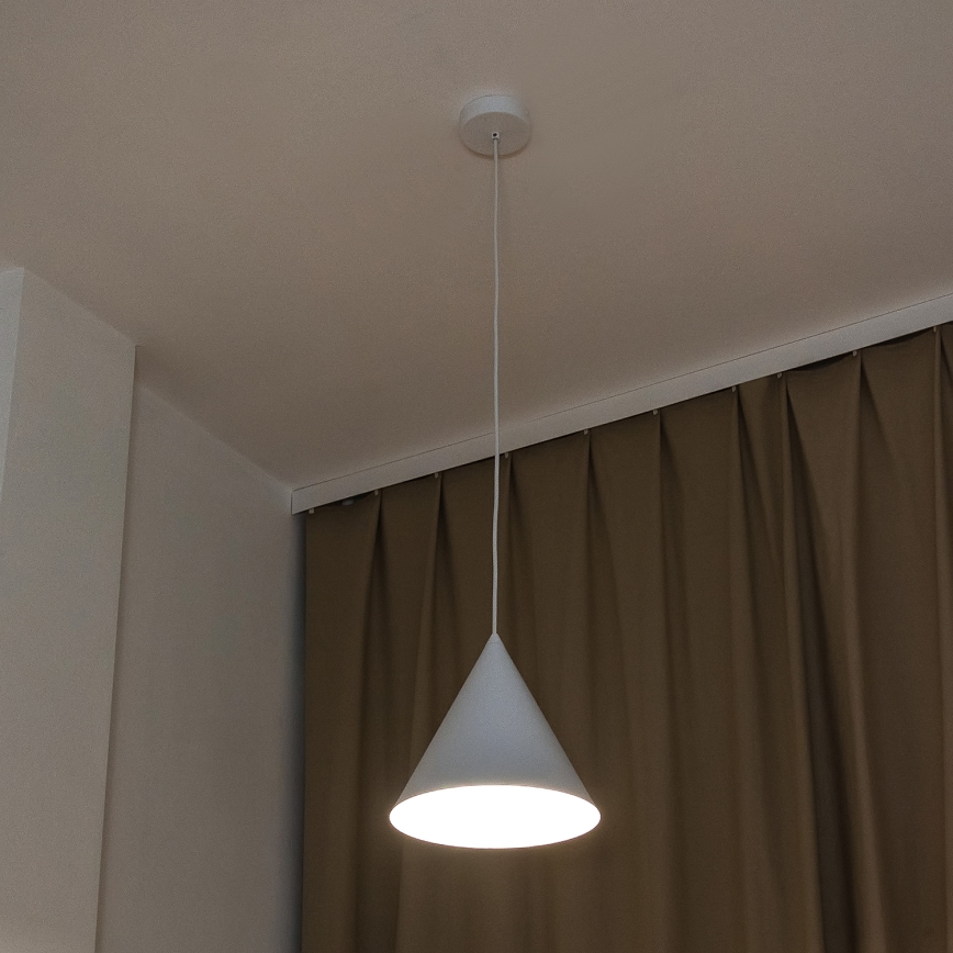 Lustr na lanku ETNA II 1xE27/15W/230V pr. 25 cm bílá