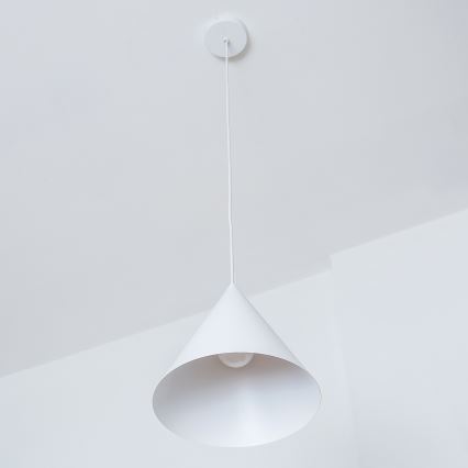 Lustr na lanku ETNA II 1xE27/15W/230V pr. 25 cm bílá