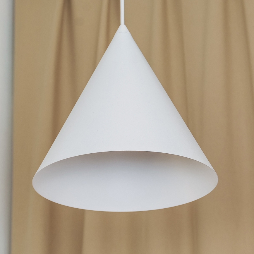 Lustr na lanku ETNA II 1xE27/15W/230V pr. 25 cm bílá