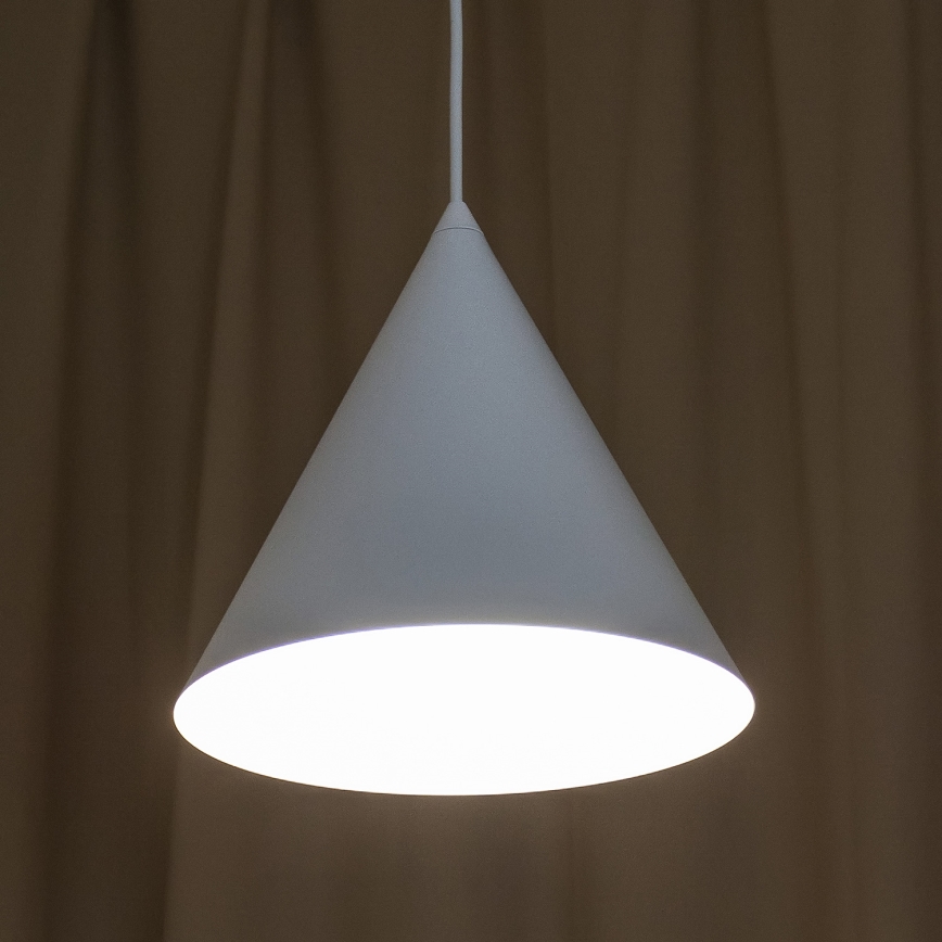 Lustr na lanku ETNA II 1xE27/15W/230V pr. 25 cm bílá