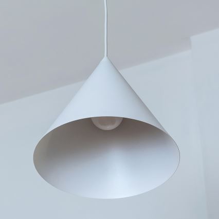Lustr na lanku ETNA II 1xE27/15W/230V pr. 25 cm bílá