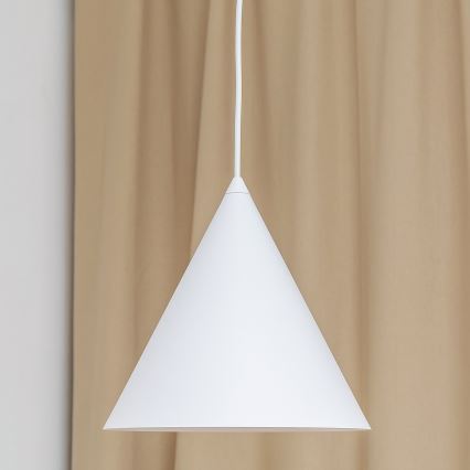 Lustr na lanku ETNA II 1xE27/15W/230V pr. 25 cm bílá