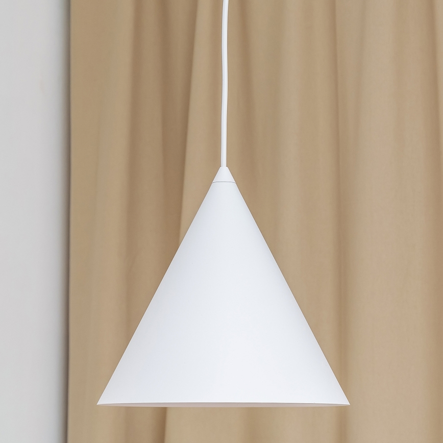 Lustr na lanku ETNA II 1xE27/15W/230V pr. 25 cm bílá