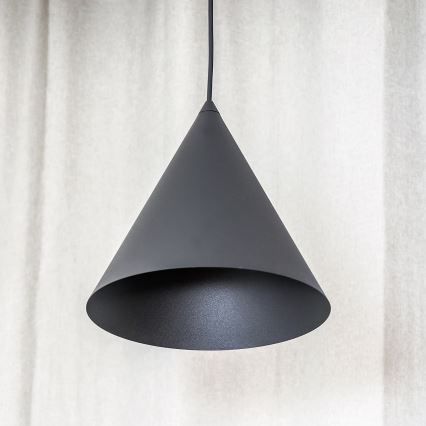 Lustr na lanku ETNA II 1xE27/15W/230V pr. 25 cm černá