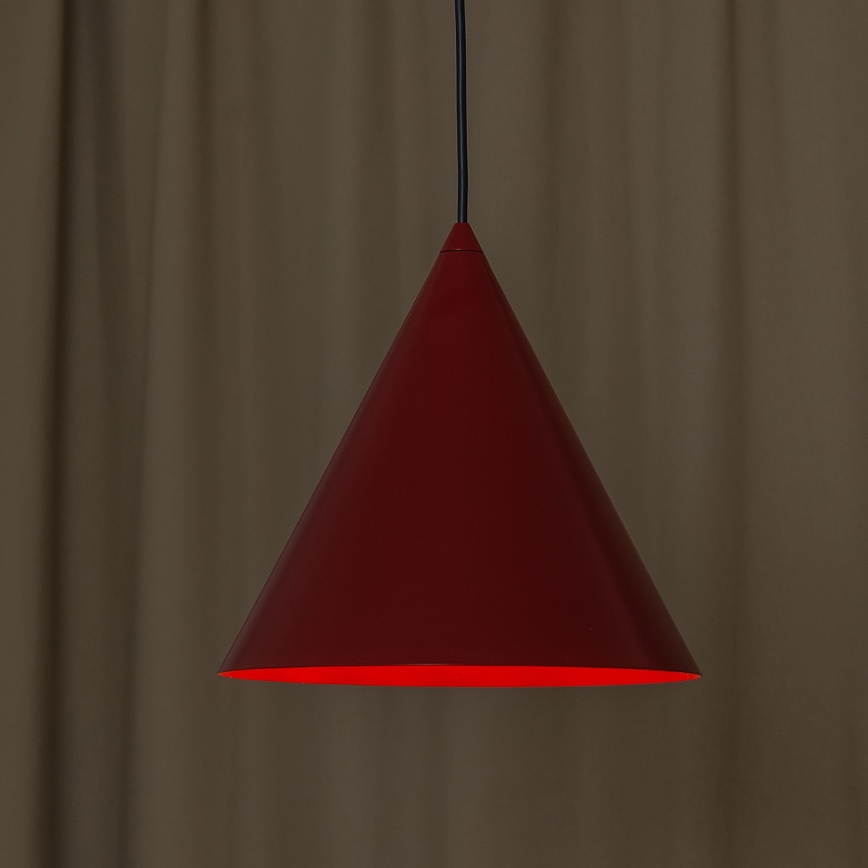 Lustr na lanku ETNA II 1xE27/15W/230V pr. 25 cm červená