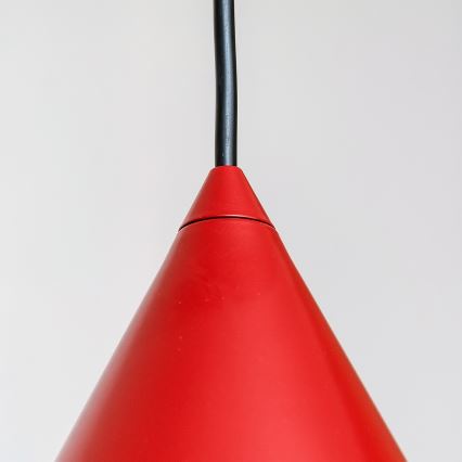 Lustr na lanku ETNA II 1xE27/15W/230V pr. 25 cm červená