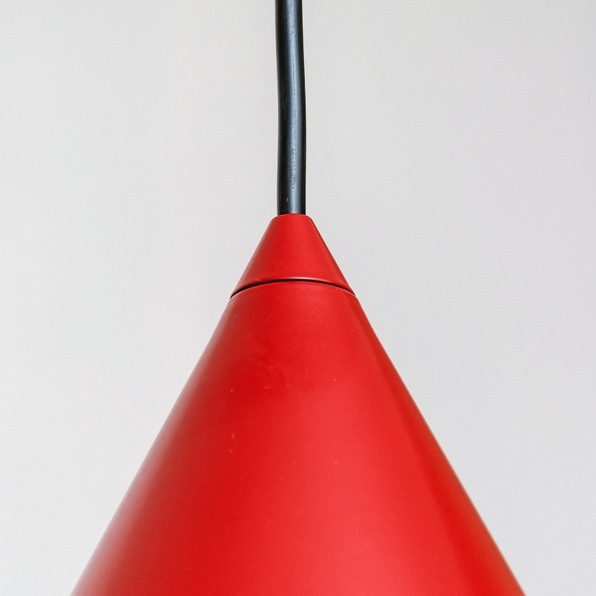 Lustr na lanku ETNA II 1xE27/15W/230V pr. 25 cm červená