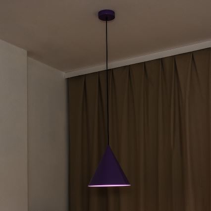 Lustr na lanku ETNA II 1xE27/15W/230V pr. 25 cm fialová