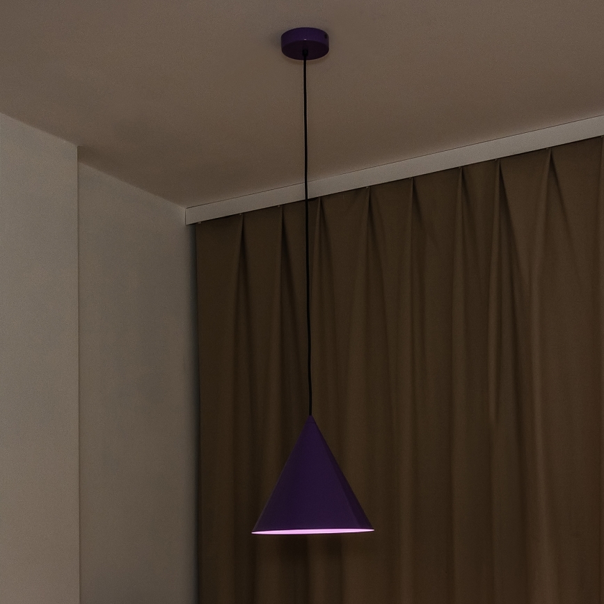Lustr na lanku ETNA II 1xE27/15W/230V pr. 25 cm fialová