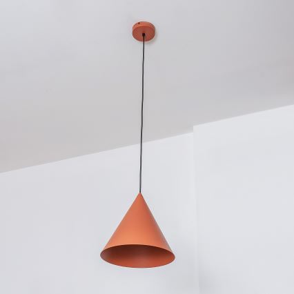 Lustr na lanku ETNA II 1xE27/15W/230V pr. 25 cm oranžová
