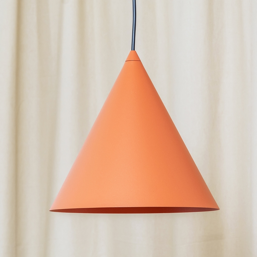 Lustr na lanku ETNA II 1xE27/15W/230V pr. 25 cm oranžová