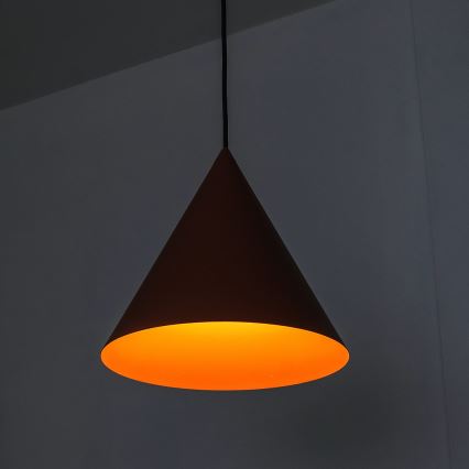 Lustr na lanku ETNA II 1xE27/15W/230V pr. 25 cm oranžová