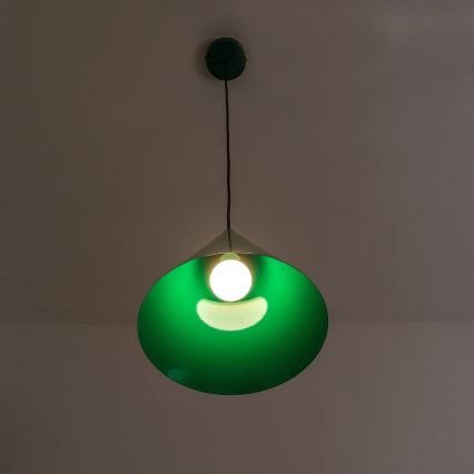 Lustr na lanku ETNA II 1xE27/15W/230V pr. 25 cm zelená