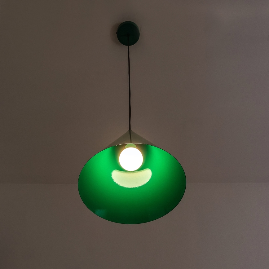 Lustr na lanku ETNA II 1xE27/15W/230V pr. 25 cm zelená