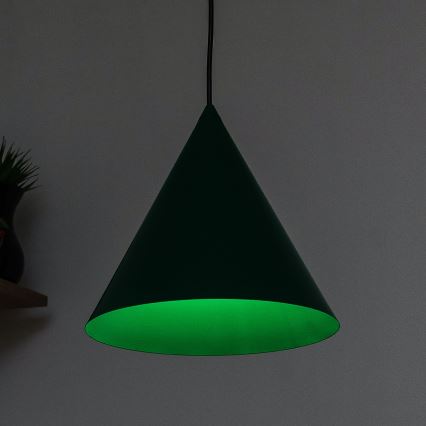 Lustr na lanku ETNA II 1xE27/15W/230V pr. 25 cm zelená