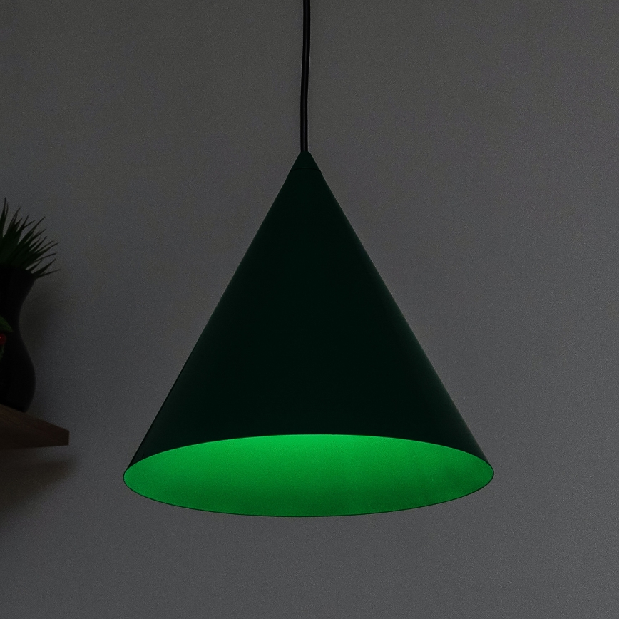 Lustr na lanku ETNA II 1xE27/15W/230V pr. 25 cm zelená