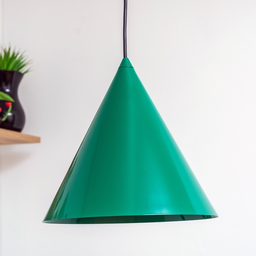 Lustr na lanku ETNA II 1xE27/15W/230V pr. 25 cm zelená