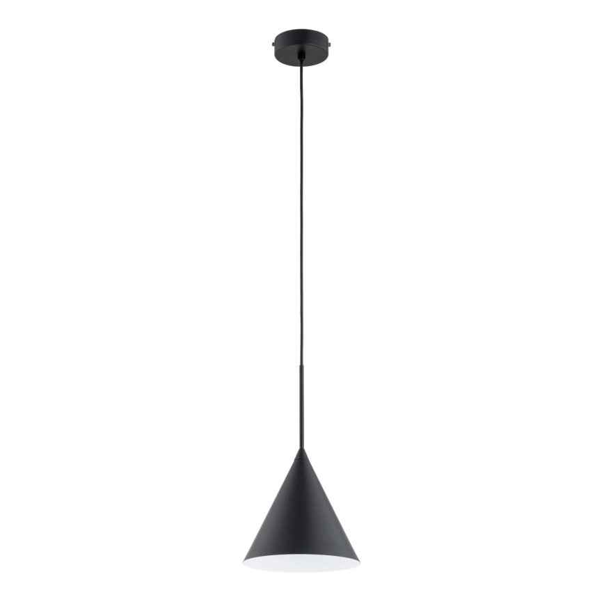 Lustr na lanku FABO 1xE27/15W/230V pr. 20,5 cm černá
