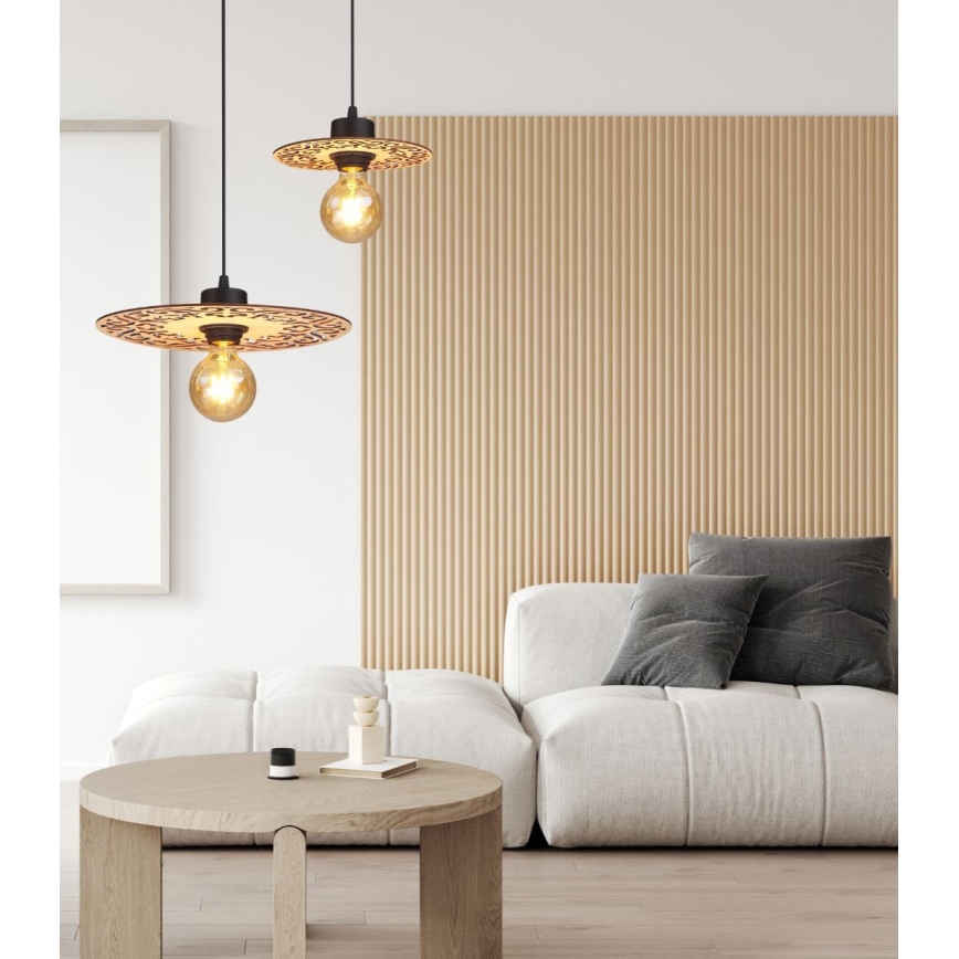 Lustr na lanku FALCO 1xE27/60W/230V pr. 20 cm béžová