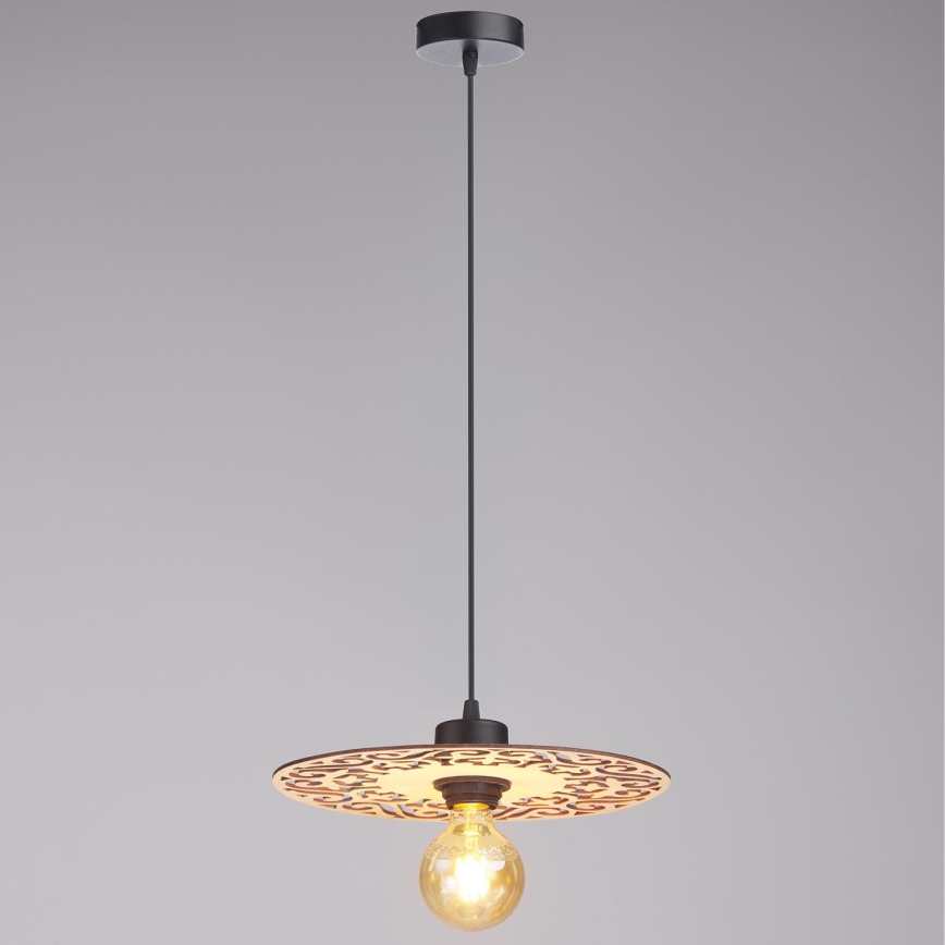 Lustr na lanku FALCO 1xE27/60W/230V pr. 30 cm béžová