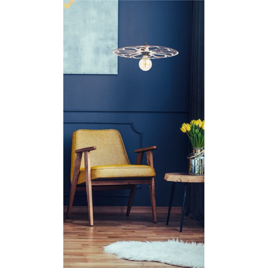 Lustr na lanku FALCO 1xE27/60W/230V pr. 30 cm béžová