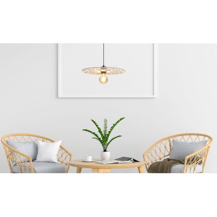 Lustr na lanku FALCO 1xE27/60W/230V pr. 40 cm béžová
