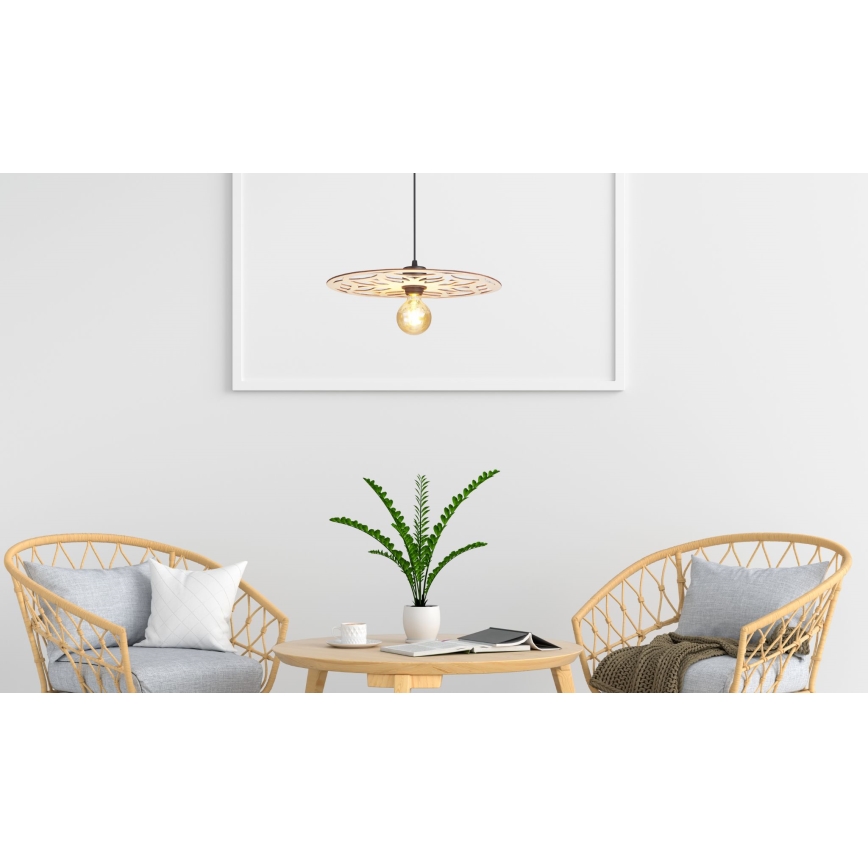 Lustr na lanku FALCO 1xE27/60W/230V pr. 40 cm béžová