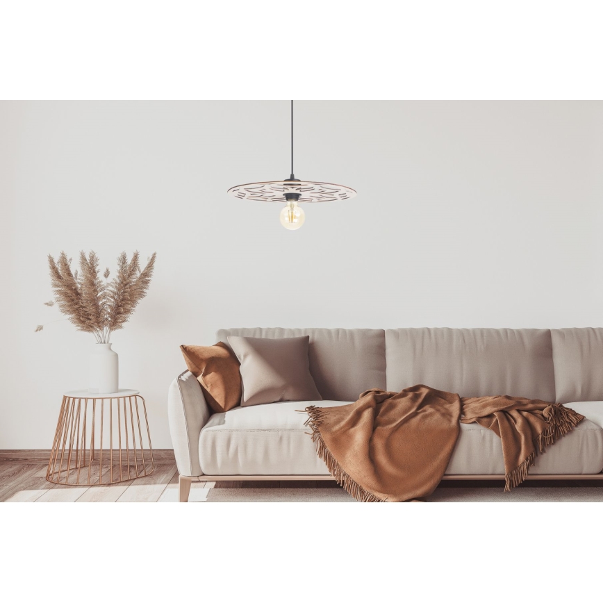 Lustr na lanku FALCO 1xE27/60W/230V pr. 40 cm béžová