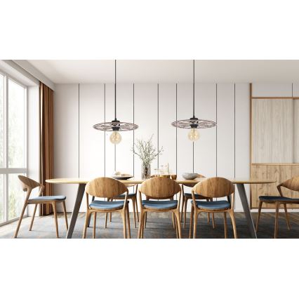 Lustr na lanku FALCO 1xE27/60W/230V pr. 40 cm béžová