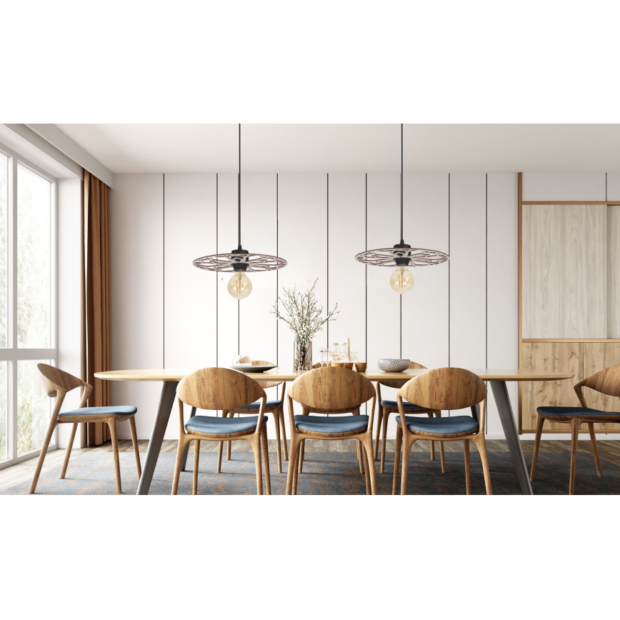 Lustr na lanku FALCO 1xE27/60W/230V pr. 40 cm béžová