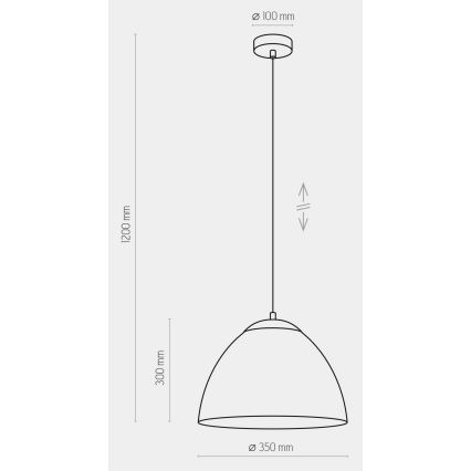 Lustr na lanku FARO 1xE27/60W/230V černá