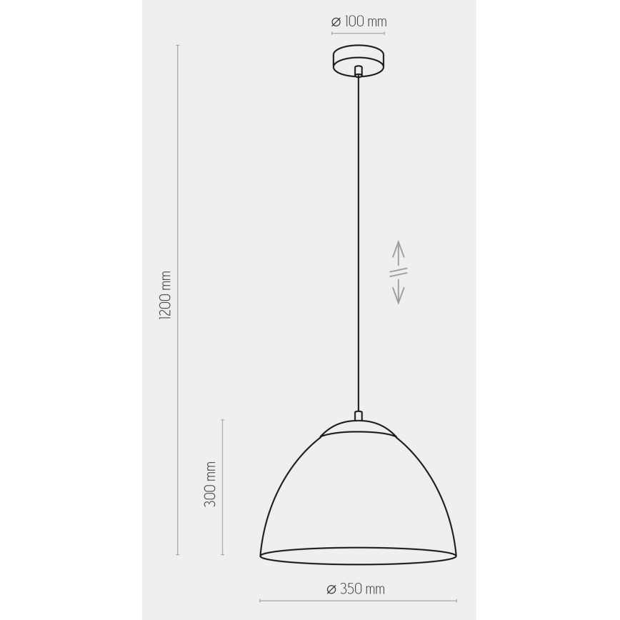 Lustr na lanku FARO 1xE27/60W/230V černá