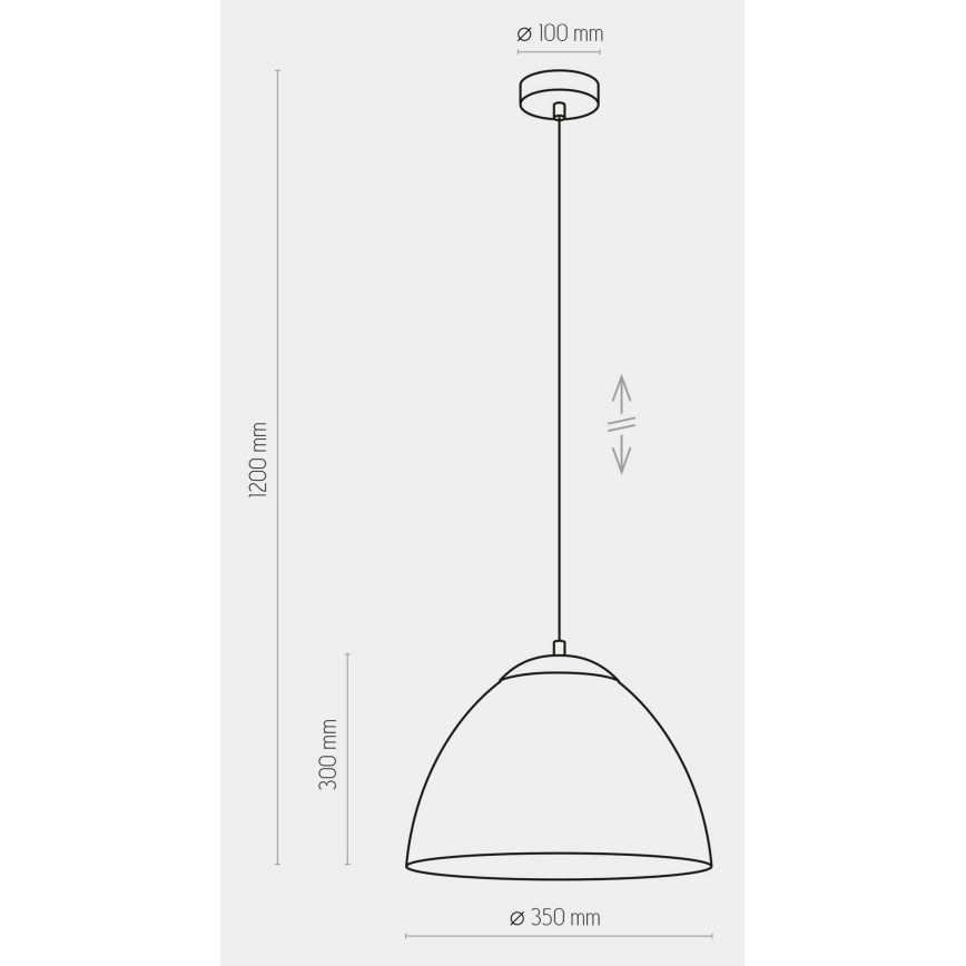 Lustr na lanku FARO 1xE27/60W/230V šedá