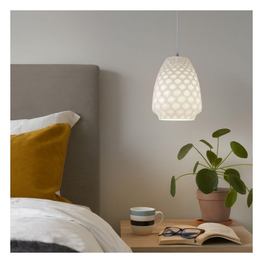 Lustr na lanku FELICIA 1xE27/60W/230V bílá