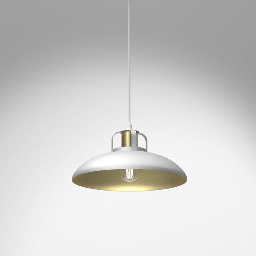 Lustr na lanku FELIX 1xE27/60W/230V bílá