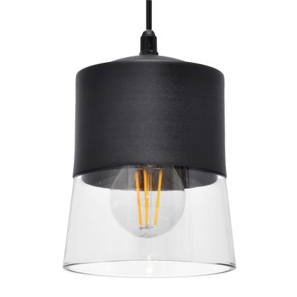 Lustr na lanku FERGIE 1xE27/15W/230V černá