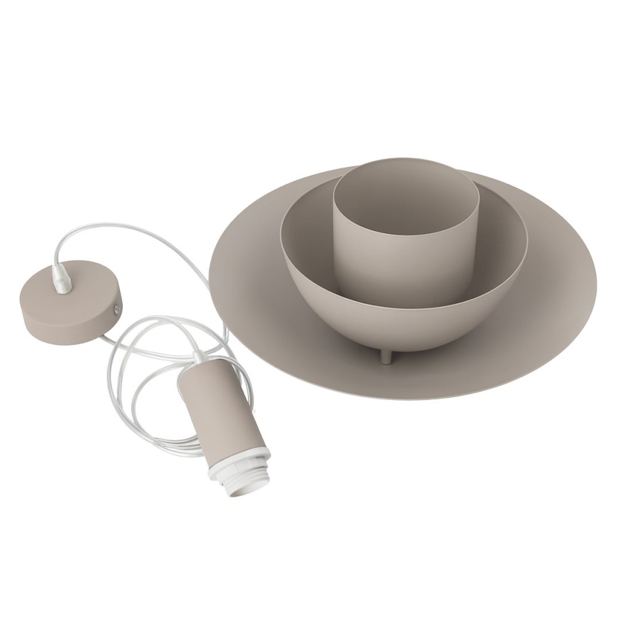 Lustr na lanku FERRO 1xE27/15W/230V šedá