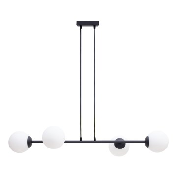 Lustr na lanku FIRA 4xE27/60W/230V černá