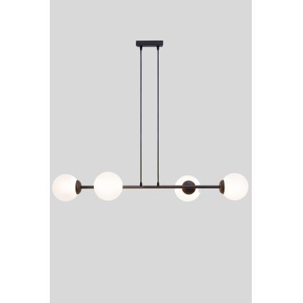 Lustr na lanku FIRA 4xE27/60W/230V černá