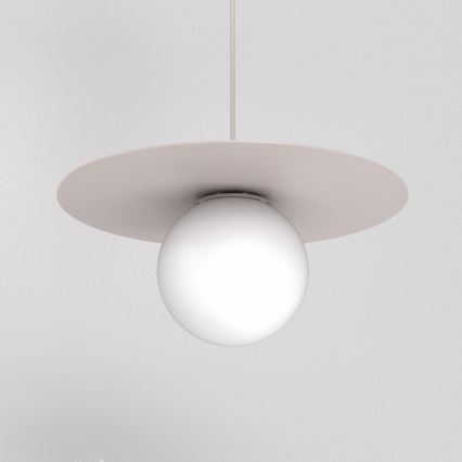 Lustr na lanku FLAT 1xE27/15W/230V krémová
