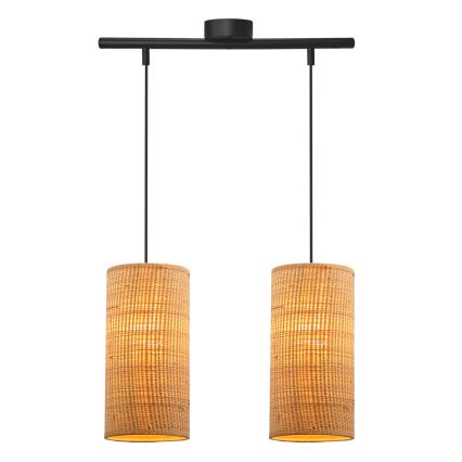 Lustr na lanku FLERI 2xE27/60W/230V ratan