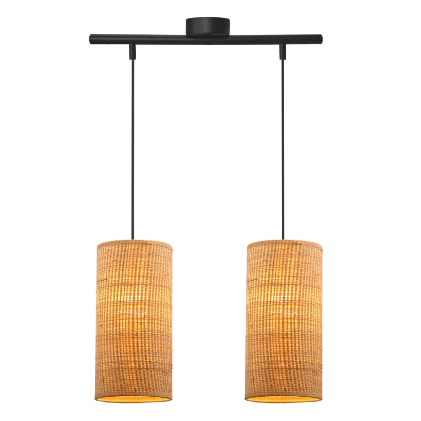 Lustr na lanku FLERI 2xE27/60W/230V ratan