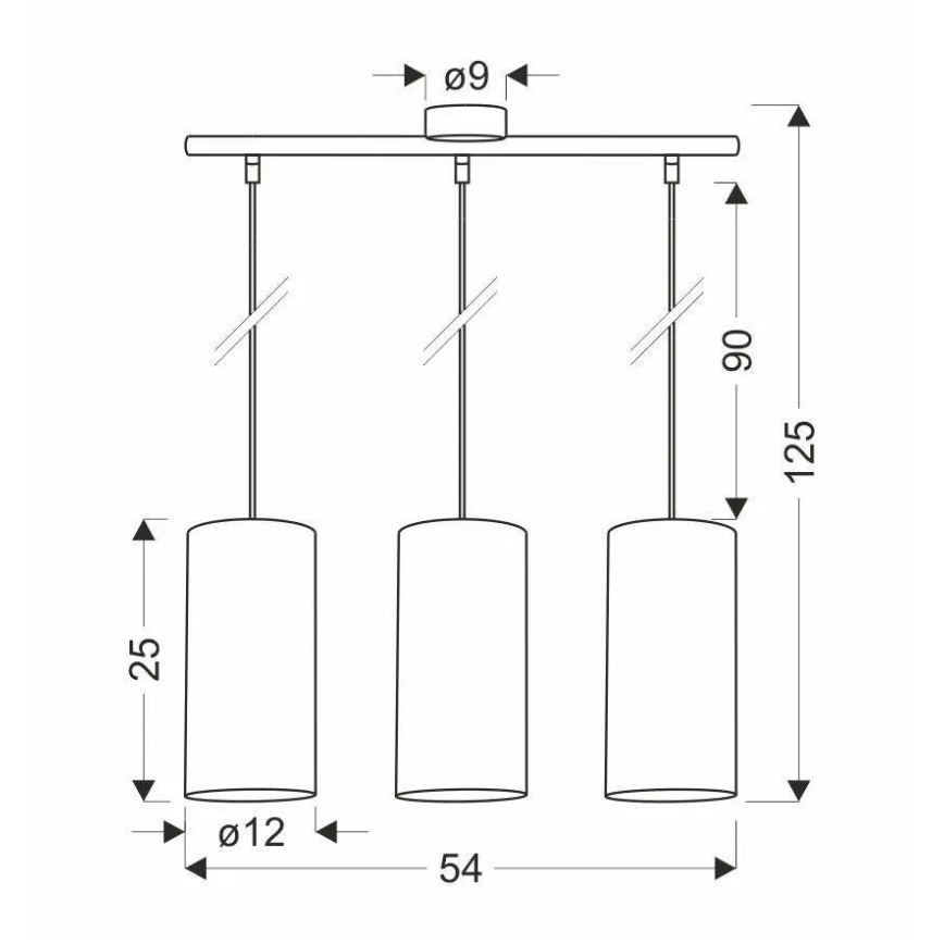 Lustr na lanku FLERI 3xE27/60W/230V ratan