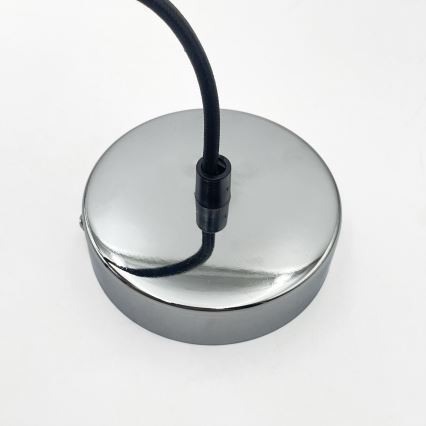 Lustr na lanku FLO 1xE27/15W/230V lesklý chrom/čirá